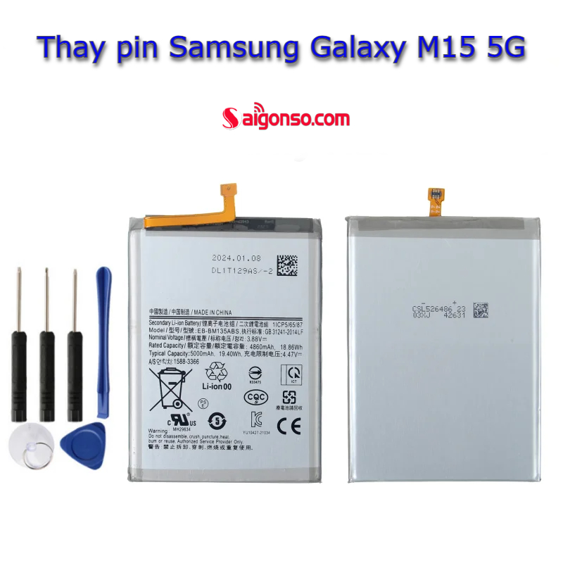 thay pin samsung M15